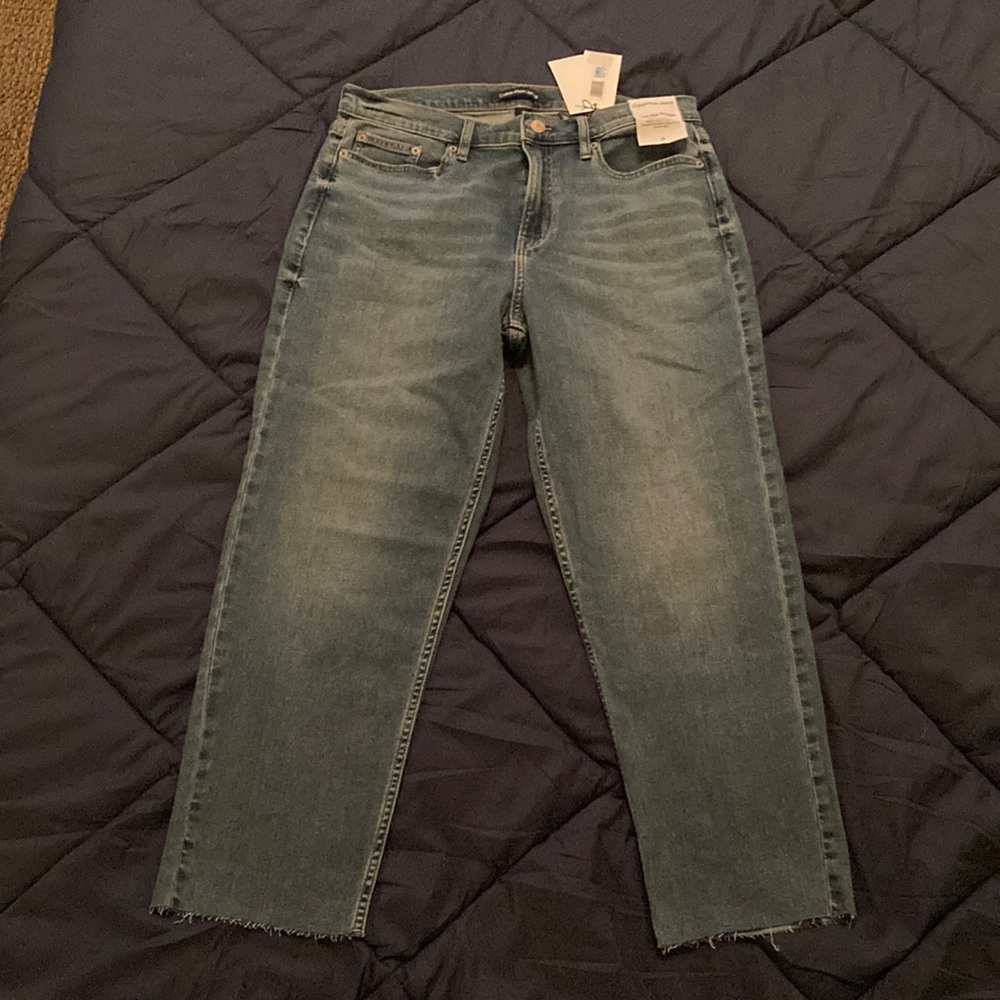 NWT Straight Fit High Rise Vintage Blue Ankle Jeans Size 31